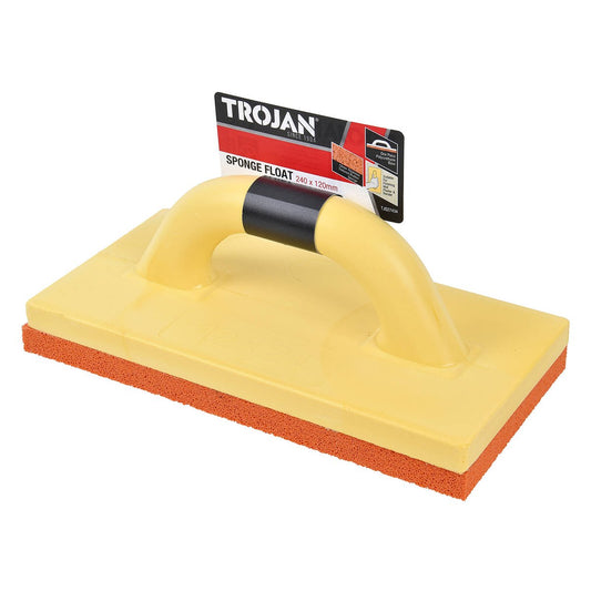 Trojan 240mm Sponge Plasterers Float - Durable Polyurethane Base - Lightweight - Auzzistore