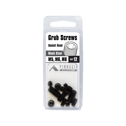 Pinnacle M5 M8 Black Assorted Grub Screw Set 12 Pack Metal Durable – view 2 - Auzzistore