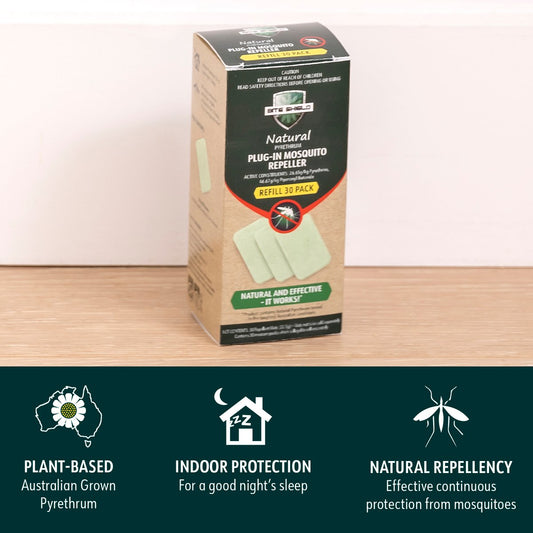 Bite Shield Plug-In Mosquito Repeller Refills 30 Pack - 30 Mats - Green - Natural Protection – view 2 - Auzzistore