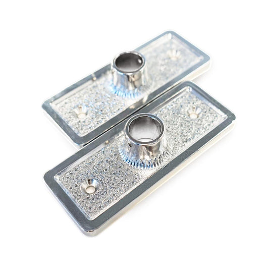 Sandleford 19mm Rod Fitting Bracket 2 Pack - Chrome - Steel - 49mm x 22mm x 130mm - Auzzistore