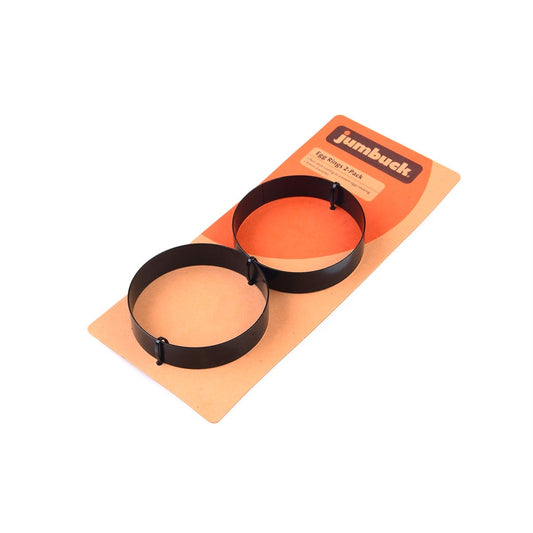 Jumbuck Egg Rings 2 Pack - 85mm Non-Stick BBQ Cooking Tools - Black – view 2 - Auzzistore