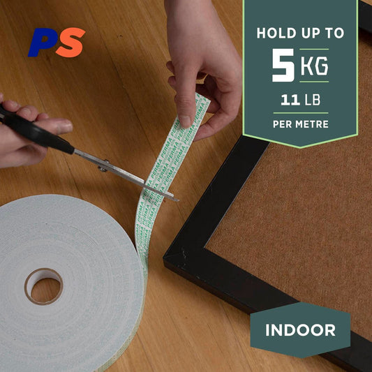 Permastik Indoor Mounting Tape - 12mm x 20m Foam - Holds 5kg – view 2 - Auzzistore