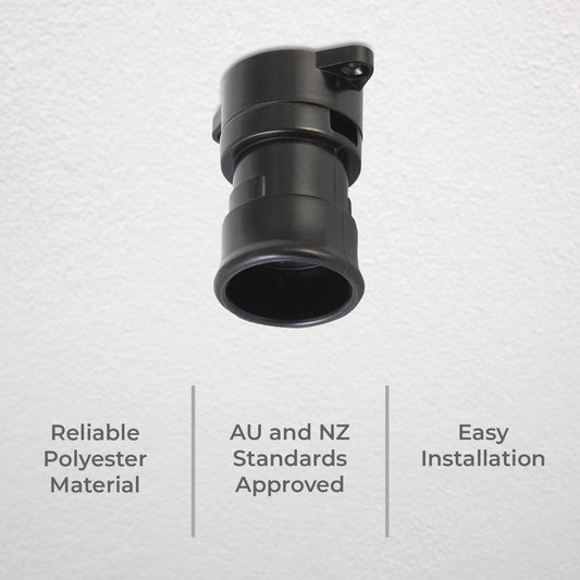 DETA Black Festoon Lamp Holder - B22 Bayonet - 1 Pack - Durable