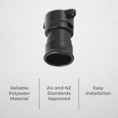 DETA Black Festoon Lamp Holder - B22 Bayonet - 1 Pack - Durable