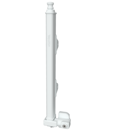Protectoral G8Safe Key Lockable Trilatch Pool Gate Latch - 110mm x 550mm - White - Safety Compliance - Auzzistore