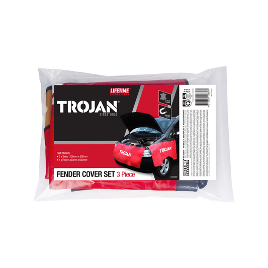 Trojan 3 Piece Fender Cover Set - Synthetic Leather - 1150mm x 650mm - Magnetic Fixation