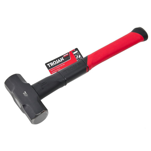 Trojan Fibreglass Sledge Hammer 4lb 1 8kg - Red and Black - TJQ0161 - Auzzistore