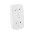 Click White Vertical Double Adaptor