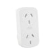 Click White Vertical Double Adaptor
