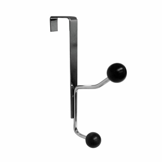 Adoored Double Satin Chrome Over The Door Hook 120mm Steel Durable