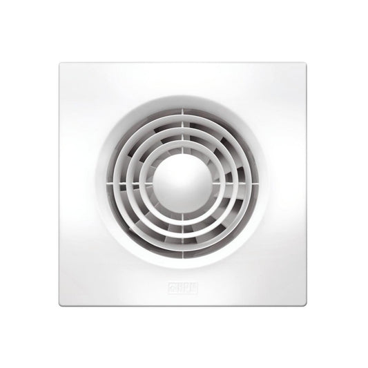 HPM 100mm Square Slimline Wall Exhaust Fan - Plastic - Strong Air Extraction - Auzzistore