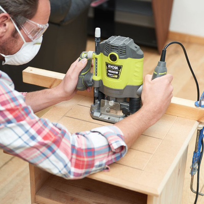 Ryobi Plunge Router 1600W 6.35mm-12.7mm Hypergreen-Precision Cutting