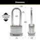 Master Lock Magnum Padlock 50mm with 64mm Extra Long Shackle - 2 Pack
