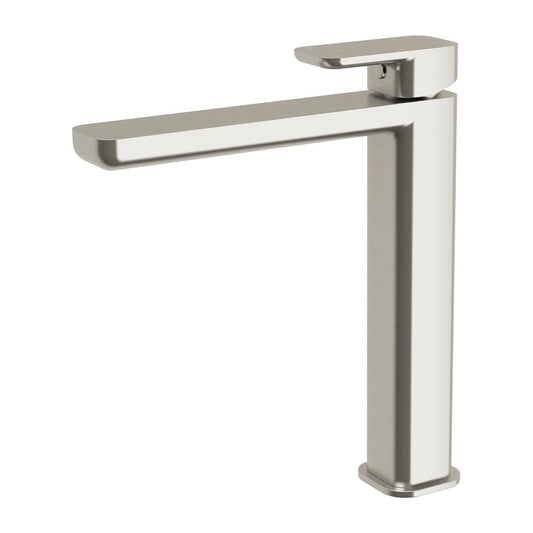 Mondella Brushed Nickel Overture Tall Basin Mixer 204mm - Lead Free - Durable