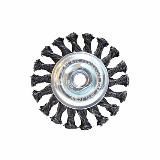 Craftright 100mm Twistknot Wheel Brush - HD Steel Wire - M14 Thread - Auzzistore