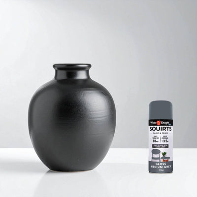 White Knight Squirts Medium Grey Gloss Spray Paint 310g Durable Finish
