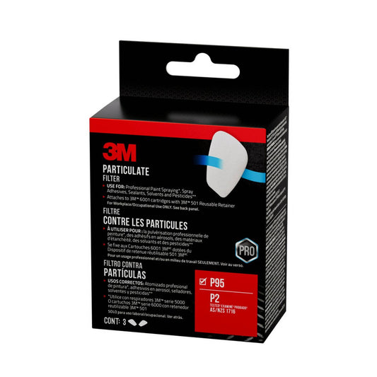 3M Performance Filter P95 Particulate 3 Pack - Oil-Proof - 500mm x 70mm x 50mm