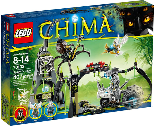 LEGO 70133 Spinlyn's Cavern Playset - Rhino Bike, CHI Battles - Auzzistore