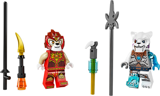 LEGO 70156 Laval vs. Sir Fangar Speedorz Fire vs. Ice – view 2 - Auzzistore