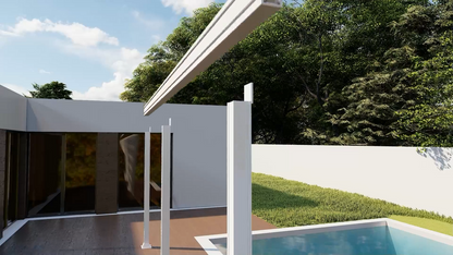 Alyspan Post Beam Connector 65mm Pearl White Galvanised Steel Easy Install