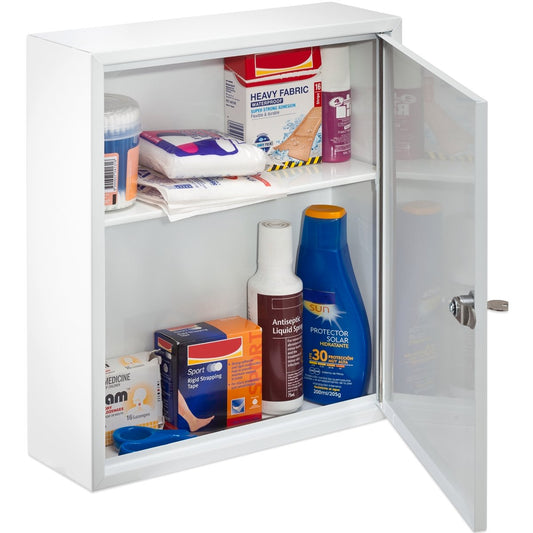 Sandleford First Aid Box 315 x 360 x 100mm - White - Key Lockable – view 2