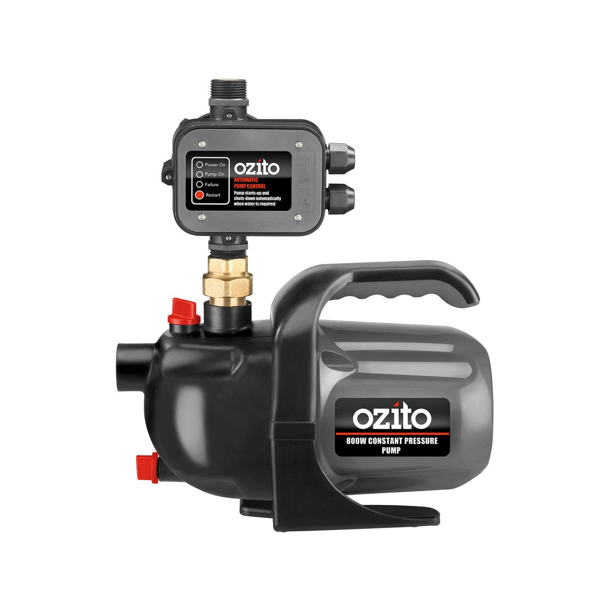 Ozito Constant Pressure Pump 800W Metal Plastic 3600L/H Flow