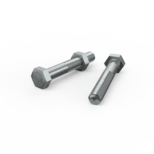 Zenith M10 x 65mm Zinc Plated Hex Head Bolts and Nuts - 2 Pack - Durable Fastening - Auzzistore