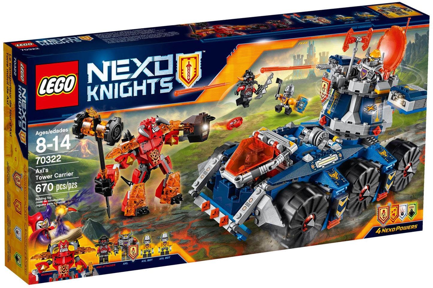 LEGO 70322 Axl's Tower Carrier: Battle Burnzie & Protect the Book of Fear