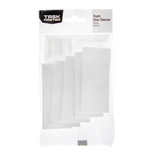 Taskmaster Foam Door Silencers - 10mm - Self Adhesive - 50 Pack - Auzzistore