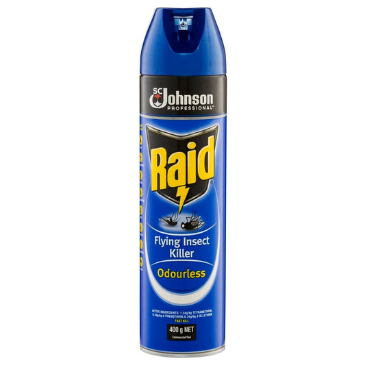 Raid Pest Flying Insect Killer - 400g - Aerosol - Odourless - Auzzistore
