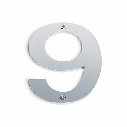 Sandleford Stainless Steel House Number 9 - 100mm - Brushed Finish