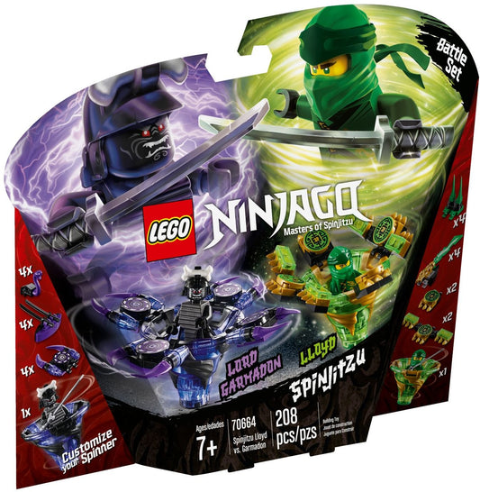 LEGO 70664 Spinjitzu Lloyd vs. Garmadon Ninja Spinner Toy - Auzzistore