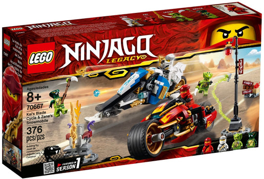 LEGO 70667 Kai's Blade Cycle & Zane's Snowmobile NINJAGO Set - Auzzistore