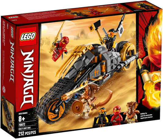 LEGO 70672 Cole's Dirt Bike NINJAGO Set with Ninja Minifigures - Auzzistore
