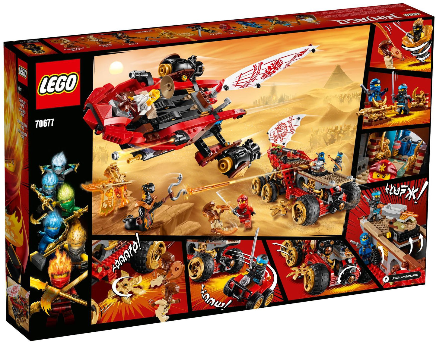 LEGO 70677 Land Bounty Ninja Truck - Mobile HQ with Flyer & Minifigures