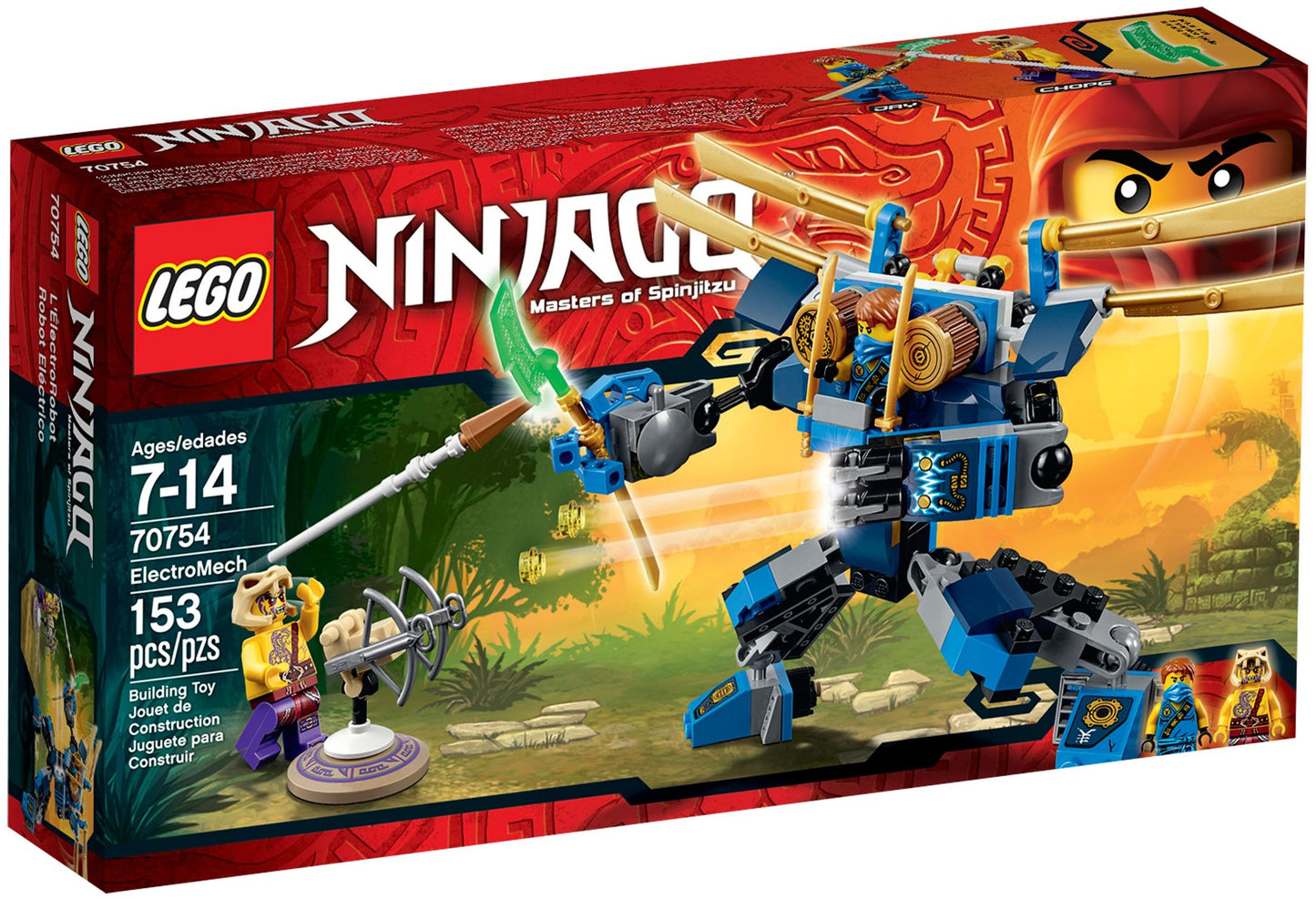 LEGO 70754 ElectroMech Jay vs. Chope Ninja Mech Building Set