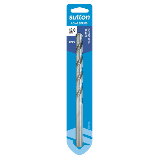 Sutton Tools Long Series Jobber Drill Bit - 12mm - M2 HSS - Blue Finish - Auzzistore