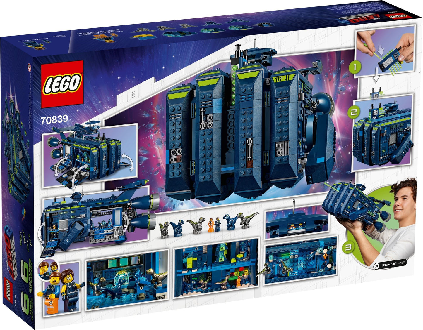 LEGO 70839 Rexcelsior! Spaceship Toy with Rex Dangervest