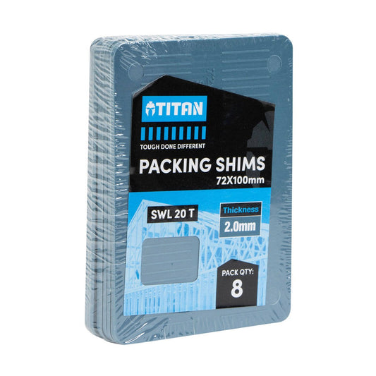 Titan 2 x 72 x 100 mm Blue Shim Packing - 8 Piece - Heavy-Duty, No-Slip Design – view 2 - Auzzistore