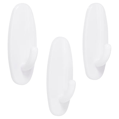 Scotch Permanent Medium Oval Hook - 3 Pack - Plastic - 2kg Capacity