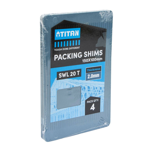Titan 4 Piece Blue Shim Packing - 2 x 150 x 100 mm - Heavy-Duty, No-Slip – view 2 - Auzzistore