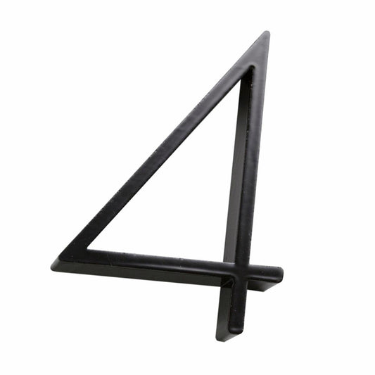 Sandleford House Number 4 - 120mm - Black - Slimline Steel