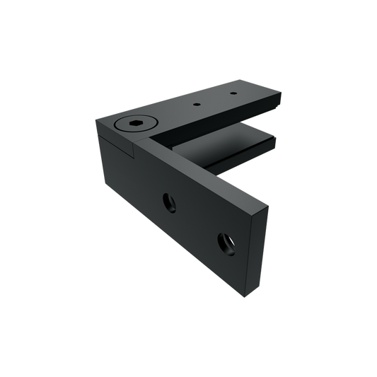 Protectoral Wall to Glass Clamp - 27 x 80 x 80mm - 316 Stainless Steel - Black Matt - Auzzistore