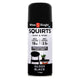 White Knight Squirts Black Gloss Spray Paint 310g Solvent Based Durable