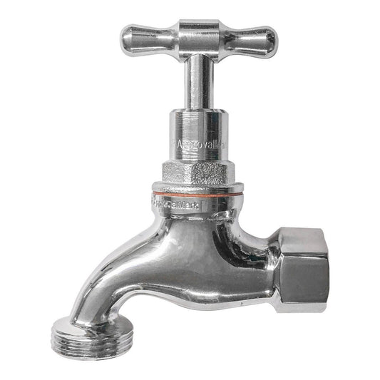 Kinetic 15mm Chrome Male & Female Garden Tap - Lead-Free Brass - Durable - Auzzistore