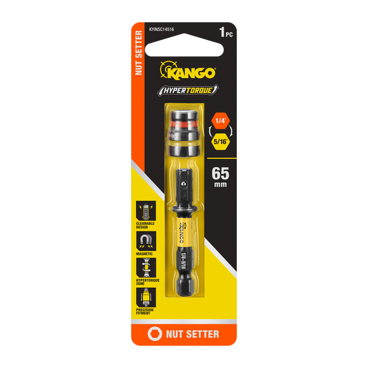 Kango Hypertorque Impact Magnetic Cleanable Nut Setter - ¼” & ⁵/₁₆” - Precision Fit - Durable - Auzzistore
