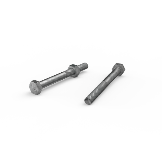 Zenith Hot Dipped Galvanised Hex Head Bolt - M6 x 60mm - 4.6 Grade Steel - 1 Pack - Auzzistore