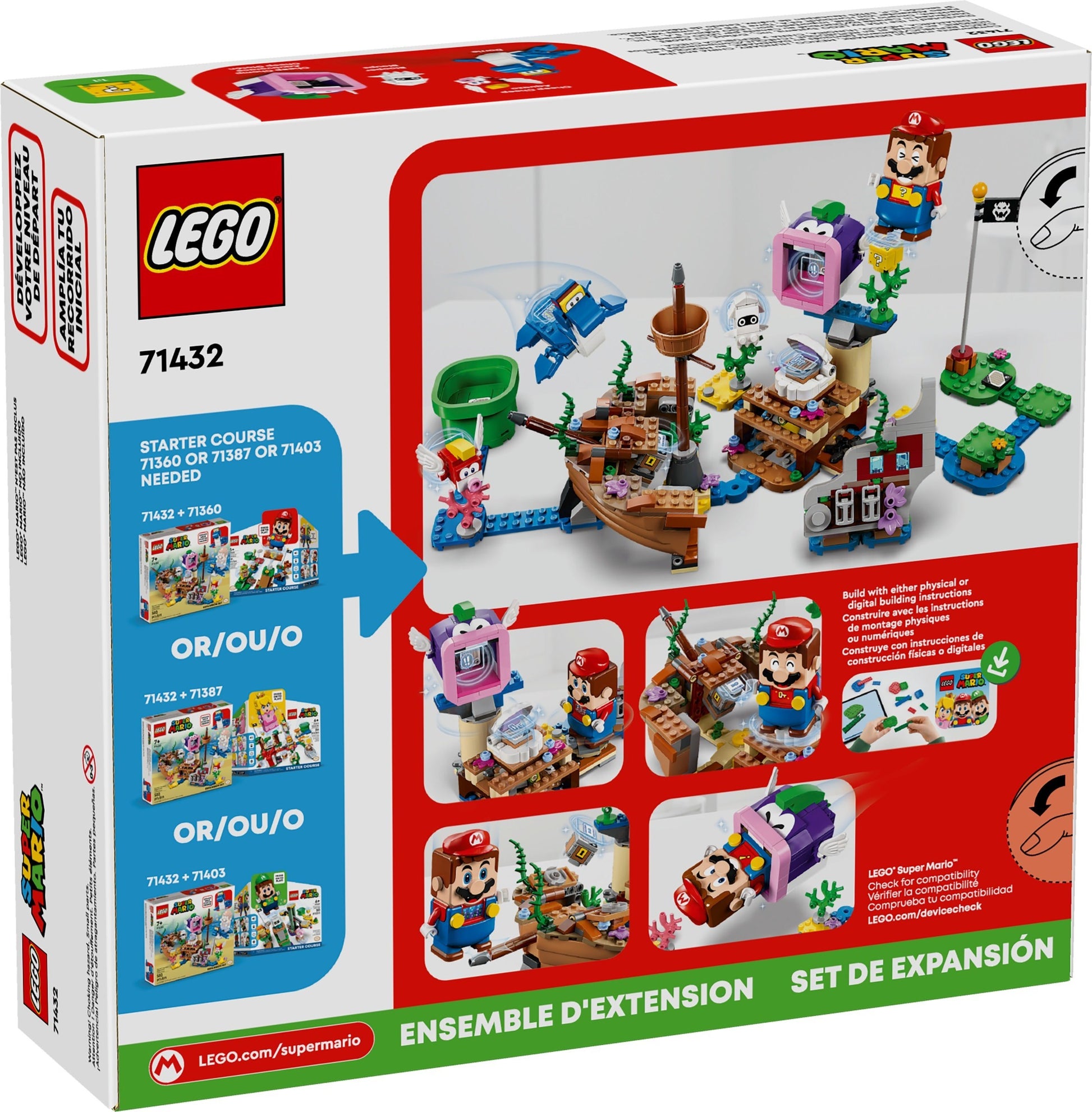 LEGO Super Mario 71432 Dorrie's Sunken Shipwreck Adventure Expansion Set- Auzzi Store