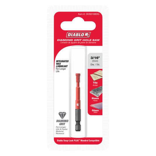 Diablo 3 16" Diamond Grit Hole Saw - Efficient Drilling for Tile, Stone, Glass - Auzzistore