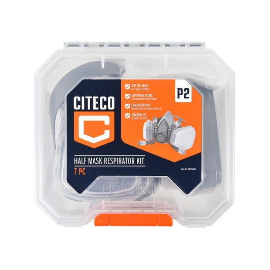 Citeco P2 Half Face Respirator Kit - 1 Unit - 165mm x 100mm x 170mm - Particle Protection - Auzzistore
